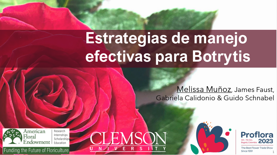 Estrategias de manejo efectivas para Botrytis (ProFlora 2023)